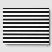 シンプル白黒ストライプの結婚ズゲストブック ゲストブック (裏面)