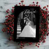 シンプル白黒スメリープ結婚したト写真 シーズンカード