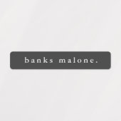 シンプル白黒タイプ防水名 ラベル (デザイン1)