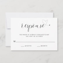 シンプル白黒タイポグラフィエレガントな結婚式