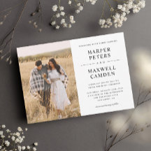 シンプル白黒タイポグラフィフォト結婚ズ