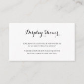 シンプル白黒ディスプレエレガントイシャワー エンクロージャーカード (正面)