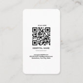 シンプル白黒ドクターアポイントメントカード 予約カード (裏面)