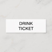 シンプル白黒ニュー結婚リュウズチケット スキニー名刺 (正面)