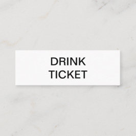 シンプル白黒ニュー結婚リュウズチケット スキニー名刺