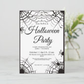 シンプル白黒ハロウィーン招待状 招待状 (スタンド正面)