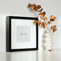 シンプル白黒ハンドラブ書アート