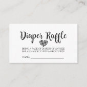 シンプル白黒バッファロープライド赤ちゃんシャワー エンクロージャーカード (正面)