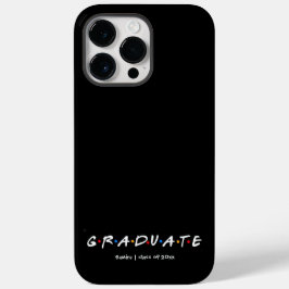 シンプル白黒パーソナライズされた卒業生 Case-Mate iPhone 14 PRO MAXケース
