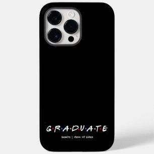 シンプル白黒パーソナライズされた卒業生 Case-Mate iPhone 14 PRO MAXケース