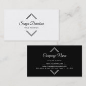 シンプル白黒ビジネスカード 名刺 (正面/裏面)