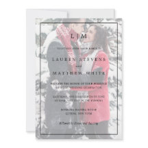 シンプル白黒フォトエレガントな結婚式