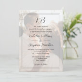 シンプル白黒フォーマル文言2写真結婚の 招待状 (スタンド正面)