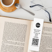 シンプル白黒ブックマーク スキニー名刺