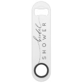 シンプル白黒ブライダルシャワー スピード栓抜き (正面)