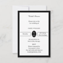 シンプル白黒ブライダルシャワー