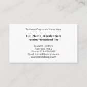 シンプル白黒ブランドのビジネス企業のロゴ 名刺 (正面)