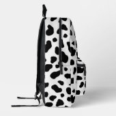 シンプル白黒プリントモノグラム名 プリントバックパック (左)