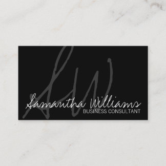 シンプル白黒プロフェッショナル名刺 名刺