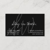 シンプル白黒プロフェッショナル名刺 名刺 (裏面)