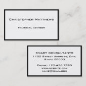 シンプル白黒プロフェッショナル 名刺 (正面/裏面)