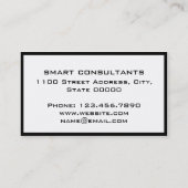 シンプル白黒プロフェッショナル 名刺 (裏面)