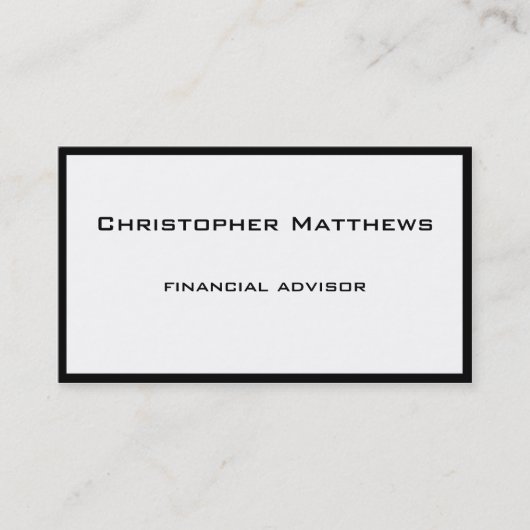 シンプル白黒プロフェッショナル 名刺 (正面)