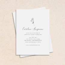 シンプル白黒ボホ結婚の