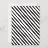 シンプル白黒ボーイー空手バースデー招待状 招待状 (裏面)