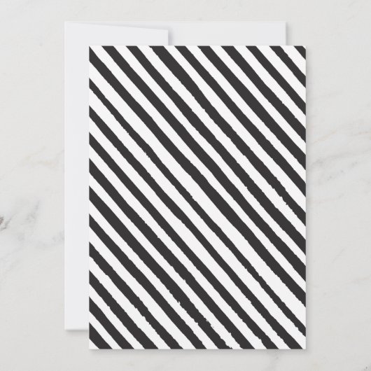 シンプル白黒ボーイー空手バースデー招待状 招待状 (裏面)