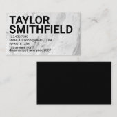 シンプル白黒マーブルプロフェッショナルビジネス 名刺 (正面/裏面)