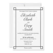 シンプル白黒ミニマリストエレガンス結婚