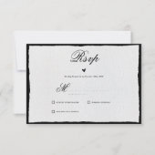 シンプル白黒ミニマリスト 出欠カード (正面)