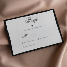 シンプル白黒ミニマリスト 出欠カード