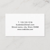 シンプル白黒ミニマルスクリプト 名刺 (裏面)