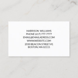 シンプル白黒ミニマルタイポグラフィエレガント 名刺