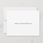 シンプル白黒ミニマルモダン ノートカード (裏面)