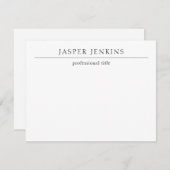 シンプル白黒ミニマルモダン ノートカード (正面/裏面)