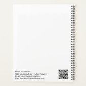 シンプル白黒ミニマルモダン プランナー手帳 (裏面)