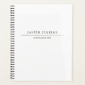 シンプル白黒ミニマルモダン プランナー手帳 (正面)