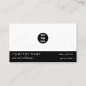 シンプル白黒ミニマルロゴ 名刺 (正面)