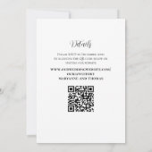 シンプル白黒ミニマル書道 招待状 (裏面)