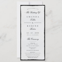 シンプル白黒ミニマル結婚式 プログラム
