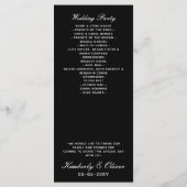 シンプル白黒ミニマル結婚式 プログラム (裏面)