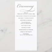 シンプル白黒ミニマル結婚式 プログラム (正面)