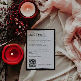 シンプル白黒ミニマル詳細QRコード エンクロージャーカード