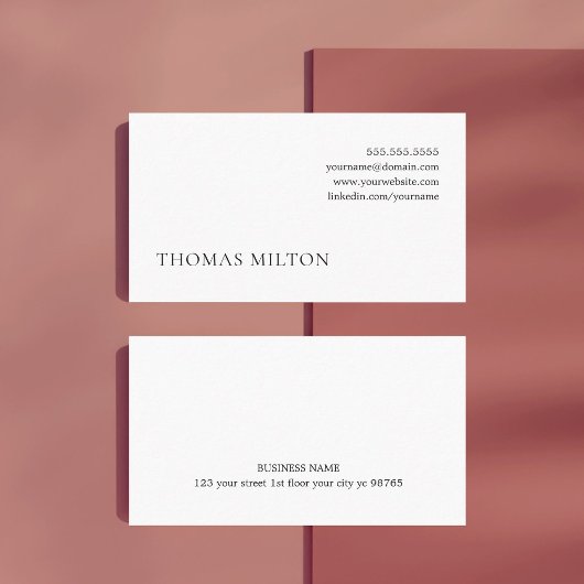 シンプル白黒ミニマル・コンサルタント・ネットワーク 名刺