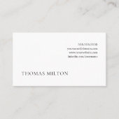 シンプル白黒ミニマル・コンサルタント・ネットワーク 名刺 (正面)