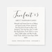 シンプル白黒モダンおもしろいファクト結婚5の スタンダードカクテルナプキン (正面)