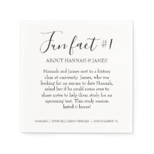 シンプル白黒モダンおもしろいファクト1結婚のNapki